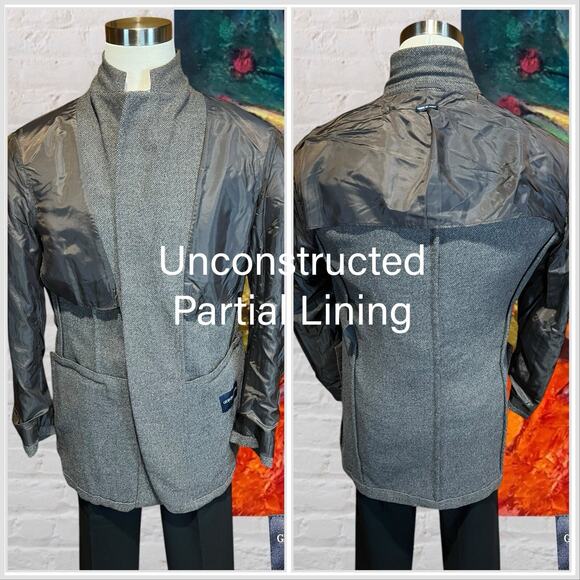 Giorgio Armani Mens 44L Taupe & Gray Cashmere Sport Coat Unconstructed 3/2 Roll - Picture 14 of 15